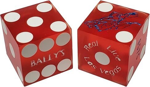 مجموعة واسعة من أزواج النرد الأصلية لكازينو لاس فيغاس مع أرقام تسلسلية متطابقة... بالإضافة إلى حقيبة تخزين (مصنع تعليب - أبيض غير شفاف) in Kuwait