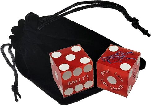 مجموعة واسعة من أزواج النرد الأصلية لكازينو لاس فيغاس مع أرقام تسلسلية متطابقة... بالإضافة إلى حقيبة تخزين (مصنع تعليب - أبيض غير شفاف) in Kuwait