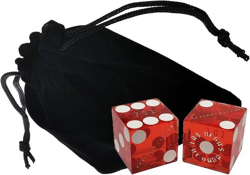 Wide Selection Genuine Las Vegas Casino Craps Dice Pairs with Matching Serial Numbers ... Plus Storage Pouch (Bally's - Purple Frosted) in Saudi Arabia