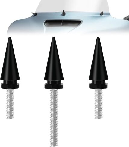 مسامير هدية للدراجات النارية، مسامير سوداء للزجاج الأمامي متوافقة مع Harley Davidson 2014-2024 Touring Street Glide Tri Glide Electra Glide باللون الأسود in Kuwait