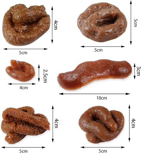 6 قطع من براز الكلب المزيف، ألعاب عائمة مبتكرة لحفلات الهالوين، لوازم حفلات الهالوين، ألعاب صعبة مزحة، دعائم مزحة مع أكياس برباط، 6 أشكال مختلفة in Kuwait