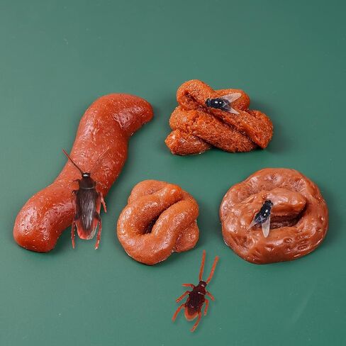 6 قطع من براز الكلب المزيف، ألعاب عائمة مبتكرة لحفلات الهالوين، لوازم حفلات الهالوين، ألعاب صعبة مزحة، دعائم مزحة مع أكياس برباط، 6 أشكال مختلفة in Kuwait