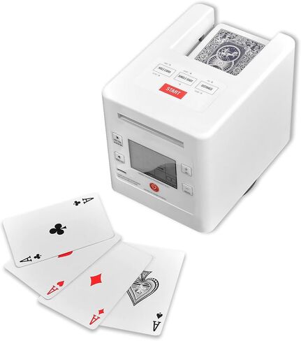 Automatic Card Dealer and Algorithmic Shuffle 2 in 1 Machine, Dealer The Cards in a 360 Rotation，4000mah Battery Life Suitable for UNO, Blackjack, Texas Hold'em Supports up to 12 Players in Saudi Arabia