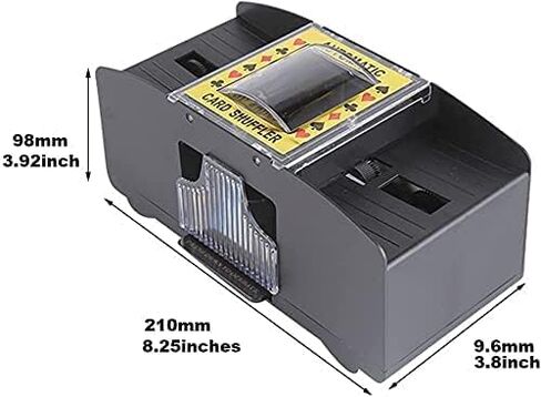 Card Shufflers USB/Battery Operated Casino Automatic Playing Cards Shuffler Electric Poker Shuffling Machine for UNO Card Game Night 1-2 Decks in Saudi Arabia
