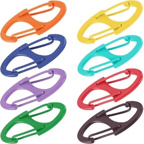 8 Pcs Zipper Clips Anti Theft Deterrent, Dual Opening Zippers Pull Replacement, Zipper Locks for Backpacks, Camping, Suitcases (Silver+Black) in Saudi Arabia