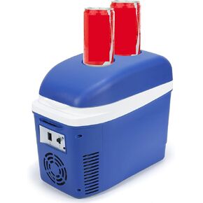 Iceblue 7L/9Can Blue Mini Fridge for Bedroom, AC Plug & 12V Car Charger Dual-use Small Refrigerator,Portable & Compact Electric Cooler for Dorm,Travel,Picnic in Kuwait