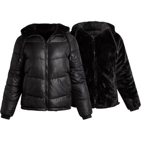 سترة ستيف مادن النسائية الشتوية - معطف باركا مبطن ثقيل الوزن مبطن بالفرو الصناعي للنساء (S-XL) in Kuwait