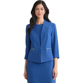 Kasper Women's Stretch Crepe Open Jacket with Zip Pockets in Kuwait