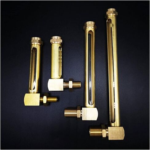 1pcs 1/4 "3/8" 1/2 "مؤشر مستوى زيت النحاس الذكري من المقياس اثنين من النافذة الزجاج in Saudi Arabia