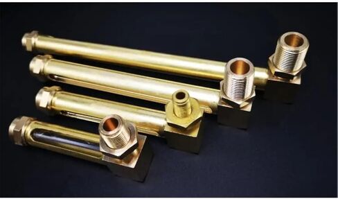 1pcs 1/4 "3/8" 1/2 "مؤشر مستوى زيت النحاس الذكري من المقياس اثنين من النافذة الزجاج in Saudi Arabia