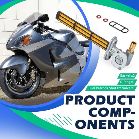 FUEL PETCOCK مغلق صمام مع سوزوكي هايابوسا 1300 GSX1300R 1999-2003 44300-24F03 44300-24F04 in Saudi Arabia