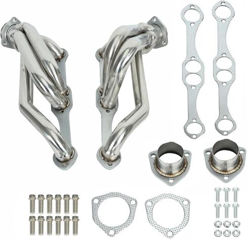 Sliver Stainless Steel Exhaust Header for Small Block Blazer S10 S15 2WD 283 302 305 307 327 350 400 in Saudi Arabia