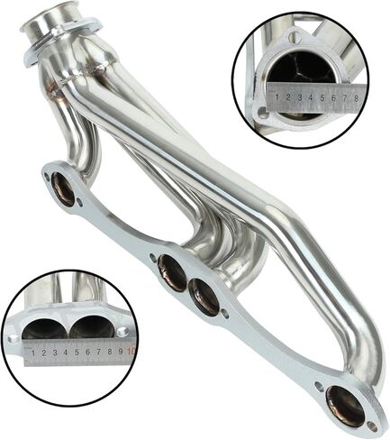 Sliver Stainless Steel Exhaust Header for Small Block Blazer S10 S15 2WD 283 302 305 307 327 350 400 in Saudi Arabia