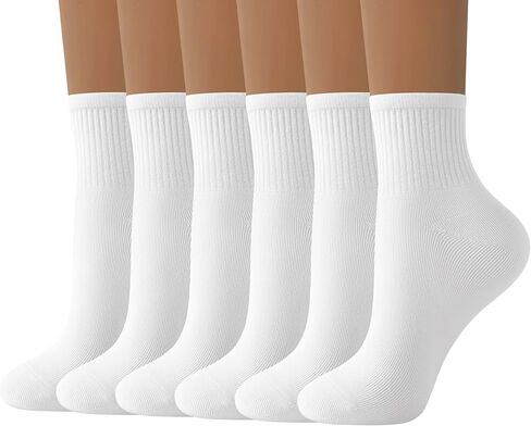 DIBAOLONG Womens Mini Crew Socks Casual Cute Soft Ankle Socks 6 Pairs, Size 5-10 in Saudi Arabia