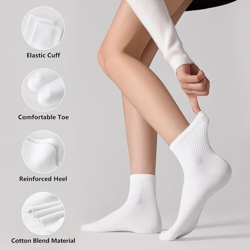 DIBAOLONG Womens Mini Crew Socks Casual Cute Soft Ankle Socks 6 Pairs, Size 5-10 in Saudi Arabia