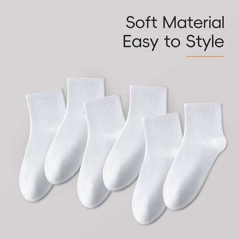 DIBAOLONG Womens Mini Crew Socks Casual Cute Soft Ankle Socks 6 Pairs, Size 5-10 in Saudi Arabia