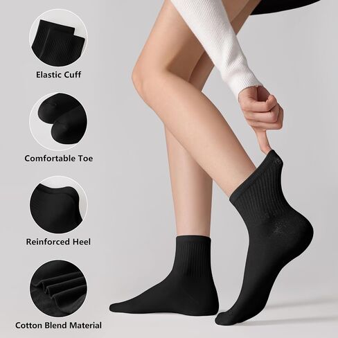 DIBAOLONG Womens Mini Crew Socks Casual Cute Soft Ankle Socks 6 Pairs, Size 5-10 in Saudi Arabia