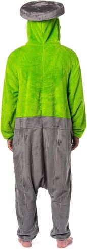 Sesame Street Character Adult Union Suit Kigurumi Hooded 1 Piece Pajama Men Women (Oscar The Grouch, Small/Medium) in Saudi Arabia