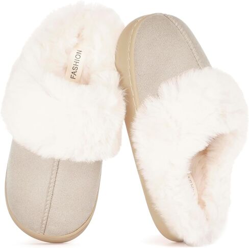 Dokela Kids Slippers Girls Boys Fuzzy House Slippers Winter Warm Soft Plush Lined Memory Foam House Shoes Slip On for Home Bedroom Indoor Outdoor in Saudi Arabia