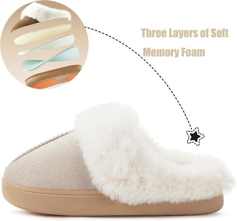 Dokela Kids Slippers Girls Boys Fuzzy House Slippers Winter Warm Soft Plush Lined Memory Foam House Shoes Slip On for Home Bedroom Indoor Outdoor in Saudi Arabia