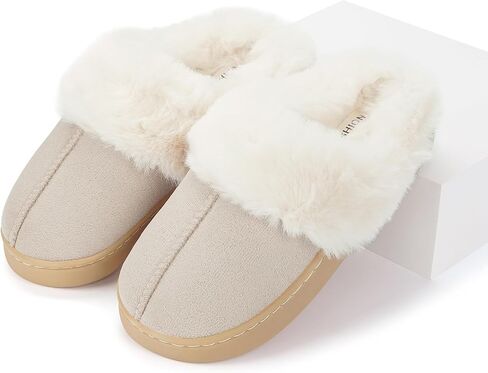 Dokela Kids Slippers Girls Boys Fuzzy House Slippers Winter Warm Soft Plush Lined Memory Foam House Shoes Slip On for Home Bedroom Indoor Outdoor in Saudi Arabia