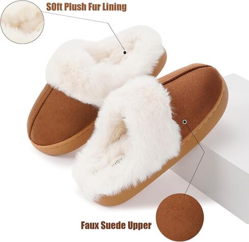 Dokela Kids Slippers Girls Boys Fuzzy House Slippers Winter Warm Soft Plush Lined Memory Foam House Shoes Slip On for Home Bedroom Indoor Outdoor in Saudi Arabia
