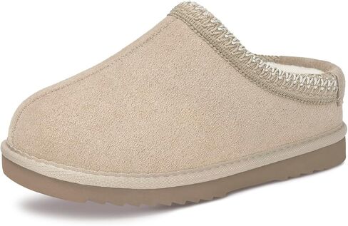 أطفال النعال الأولاد الفتيات يسد شبشب فو فو فرو ناعم على جلد الغزال دافئ شتاء منزل أحذية مريحة مضادة للانزلاق البغال في الهواء الطلق in Kuwait