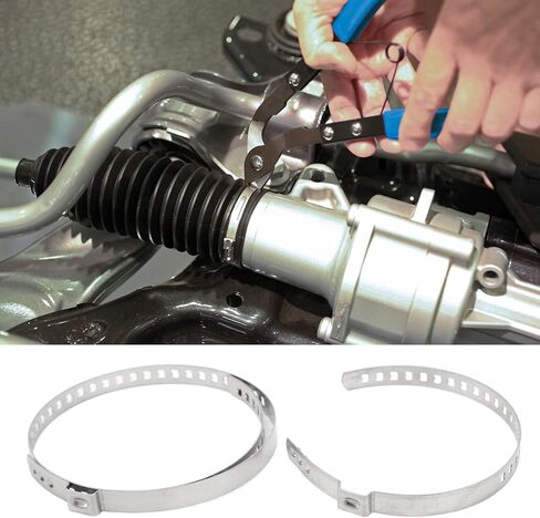 24Pcs CV Boot Clamp Kit, Stainless Steel Joint Bands, Drive Axle Shaft Crimp Clamps for ATV, UTV, and Other Vehicles, 304 Stainless Steel with in Kuwait