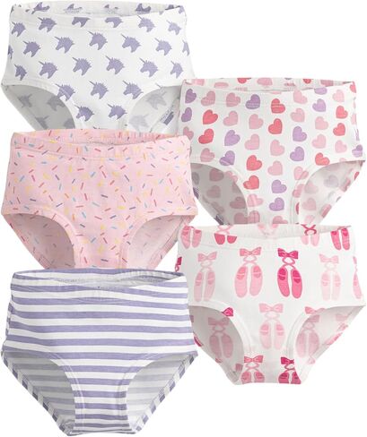 Monica + Andy Toddler Organic 5-Pack Girl's Girl Purple Multi ، 6T-8 in Saudi Arabia
