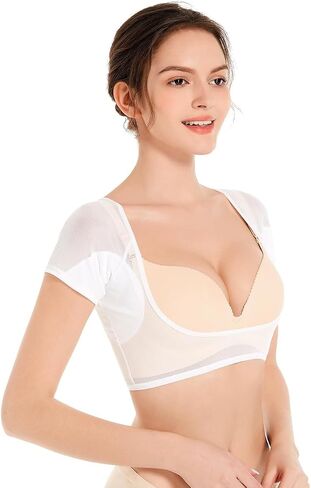 Underarm Sweat Vest for Women,Breathable Armpit Protector Sweat Proof Shirts Pads for Women Girls Ladies in Saudi Arabia
