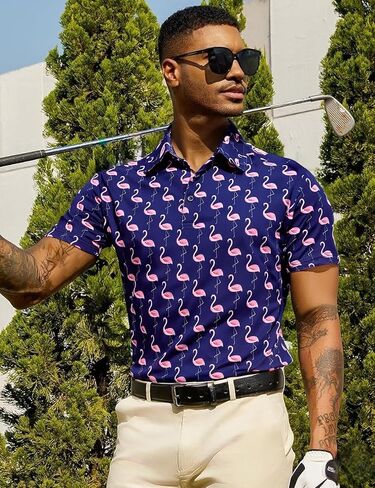 World World Mens Golf Shirt Moisture Wicking Polo Short Sleeve Performan in Saudi Arabia
