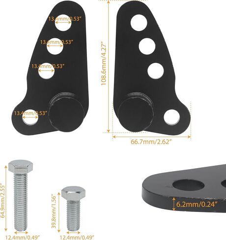 1"-3" Rear Lowering Kit Fit for Street Glide 2002-2016 Motorcycle, for Harley Davidson Standards Road King Electra Glide Ultra Classic Touring Bikes 2002-2016 with Hard Saddlebags Only, Adjustable in Kuwait