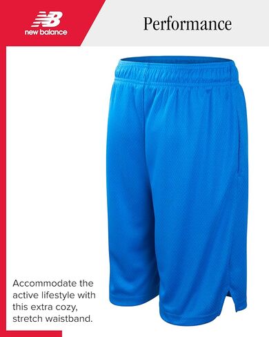 New Balance Boys' Active Shorts - Performance Gym Shorts with Pockets - Kids' Mesh Athletic Shorts for Boys' (Size: 4-20) in Saudi Arabia