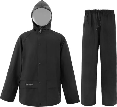 Rain Suit For Men & Women Waterproof Heavy Duty Rain Gear Reflective Jacket for Fishing Outdoor Work Raincoats in Saudi Arabia