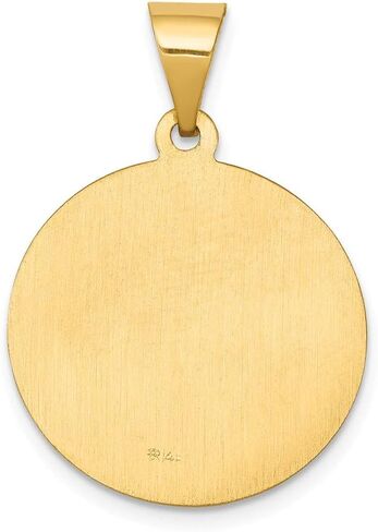 Sonia Jewels 14k Yellow Gold Catholic Patron Saint George Medal Brushed Matte Finish Pendant Charm - 21mm x 19mm in Saudi Arabia