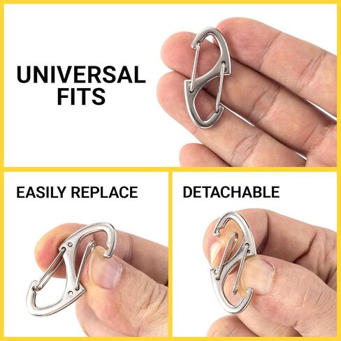 8 Pcs Zipper Clips Anti Theft Deterrent, Dual Opening Zippers Pull Replacement, Zipper Locks for Backpacks, Camping, Suitcases (Silver+Black) in Saudi Arabia