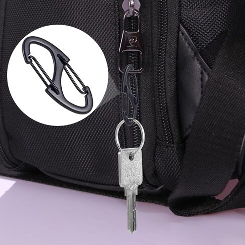 8 Pcs Zipper Clips Anti Theft Deterrent, Dual Opening Zippers Pull Replacement, Zipper Locks for Backpacks, Camping, Suitcases (Silver+Black) in Saudi Arabia