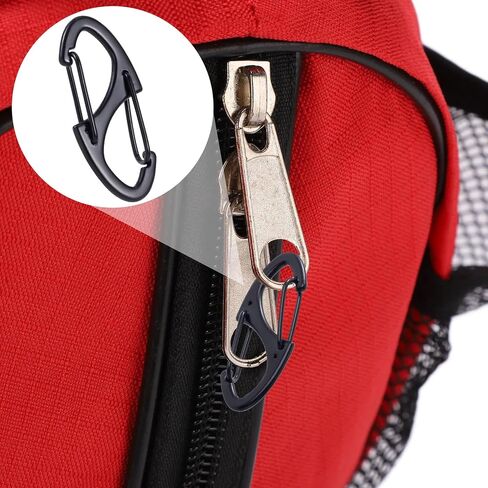 8 Pcs Zipper Clips Anti Theft Deterrent, Dual Opening Zippers Pull Replacement, Zipper Locks for Backpacks, Camping, Suitcases (Silver+Black) in Saudi Arabia