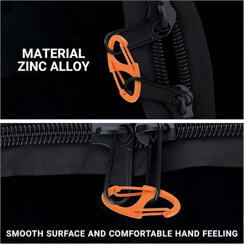 8 PCS ZIPPER مقاطع مكافحة السرقة ، السوستة الفتحة المزدوجة السحابات سحب الاستبدال ، أقفال السوستة لحقائب الظهر ، التخييم ، حقائب (Silver+Black) in Saudi Arabia