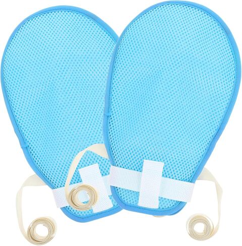 PartyKindom 1Pair Hands for Elders Glove with Band for Hospital Use Prevents Self Injury and Accidents Breathable Material for Comfort in Saudi Arabia