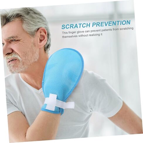 PartyKindom 1Pair Hands for Elders Glove with Band for Hospital Use Prevents Self Injury and Accidents Breathable Material for Comfort in Saudi Arabia