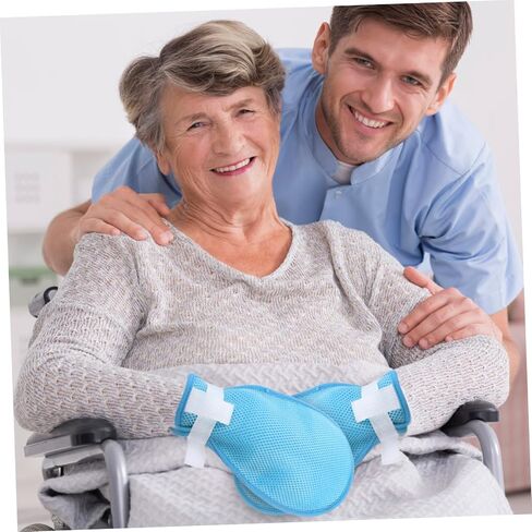 PartyKindom 1Pair Hands for Elders Glove with Band for Hospital Use Prevents Self Injury and Accidents Breathable Material for Comfort in Saudi Arabia