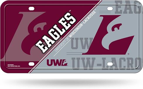 Rico Industries NCAA Wisconsin Badgers Metal License Plate Tag Team Color, 6 x 11.5-" in Kuwait