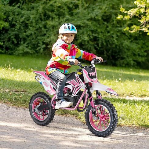 50cc 2-Stroke Kids Dirt Bike Kids Motorcycle Gas Dirt Bike Mini Dirt Bike Pocket Gas Motordike Off Road Gas Power Mini Pocket مع فرامل القرص الخلفية الأمامية بحد أقصى 30 كم/ساعة وردي in Kuwait