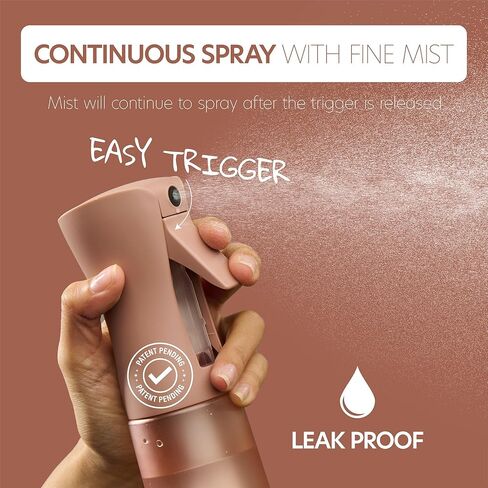 10 أوقية زجاجات رذاذ مستمر - بخاخ ضباب ناعم | زجاجة رش الماء لأشياء الشعر ، زجاجة رذاذ مستر للنباتات سيد | زجاجات رذاذ الشعر لتصفيفة الشعر والتنظيف والصالونات in Kuwait