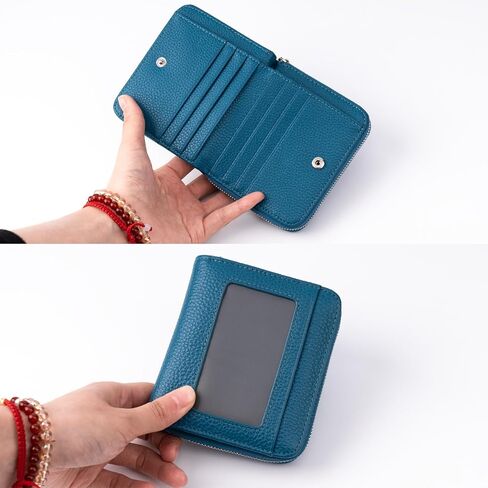 محفظة صغيرة للنساء ، صاحب بطاقة ائتمان RFID من الجلد الأصلي محفظة محفظة من محفظة عملة معدنية in Kuwait