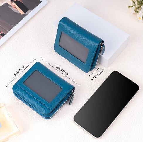 محفظة صغيرة للنساء ، صاحب بطاقة ائتمان RFID من الجلد الأصلي محفظة محفظة من محفظة عملة معدنية in Kuwait