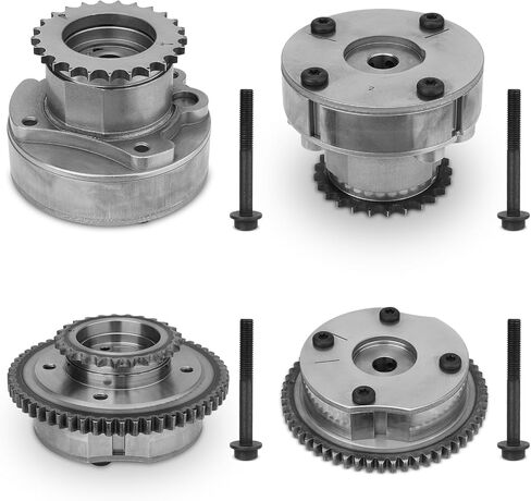 Intake & Exhaust Timing Camshaft Sprocket Cam Phaser VVT Gear with Bolts Compatible with Ford F150 Explorer Edge Transit Taurus Lincoln MKS MKX MKZ 3.3L 3.5L 3.7L V6 Replace# AT4Z-6C525-B AT4Z-6256-B in Saudi Arabia