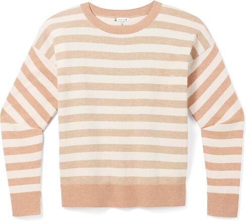Smartwool Edgewood Boyfriend Crew Sweater Almond Donegal SM in Saudi Arabia
