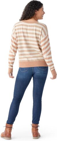 Smartwool Edgewood Boyfriend Crew Sweater Almond Donegal SM in Saudi Arabia